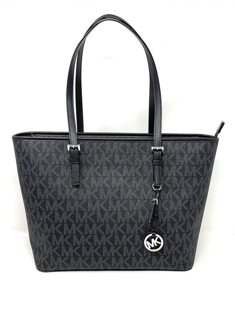 michael kors jet set travel top-zip multifunction tote black|michael kors packable tote.